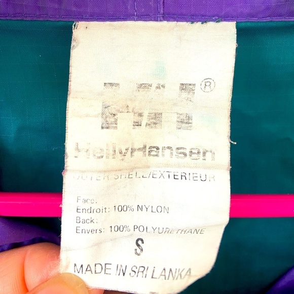 HELLY HANSEN VTG 90s Y2K Packable Nylon Full Zip Windbreaker Mens Small - Picture 9 of 9